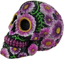 Day of the Dead Sugar Skull Coin Bank – Black & Pink Dia de los Muertos Deco picture