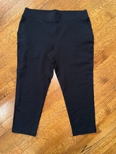 NWT Pure Jill Affinity Slim-Leg Crop Pants - Black - Size Small Petite picture