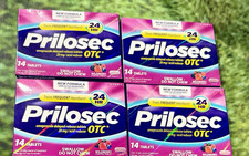 (4) Prilosec Omeprazole Delayed Release Acid Reducer Wildberry 14ct Ex 03/28 picture
