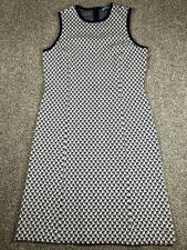 J McLaughlin Sleeveless Geometric Textured Knit Shift Dress Size Medium picture