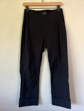 Porto San Francisco Pants Womens Size 2 M Verona Pull On Front Zip Cuffed Black picture