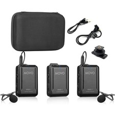 Movo WMX-1-DUO 2.4GHz Dual Wireless Lavalier Microphone for Teaching Tutorials picture