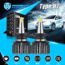 8-Sides H7 LED Headlight Bulb Kits 360° Low Beam White Super Bright 6500K 2400W picture