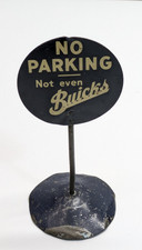 Antique Original Buick Miniature Adv Sign Paperweight No Parking Dealer Giveaway picture