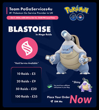 Pokèmon Go Mega Blastoise X50 Battles/FAST/READ DESCRIPTION picture