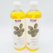 Lot Of 2 New NOW Solutions Moisturizing Jojoba Oil - 16 oz. Each | Exp 06/2027 picture