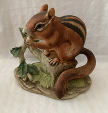Vintage Lefton Porcelain Hand Painted Japan Red Squirrel W/ Nuts Tree Squirrel picture