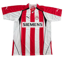 Puma FC OLYMPIAKOS 2007 Red Football Shirt Men's Vintage Soccer Jersey XL Retro picture
