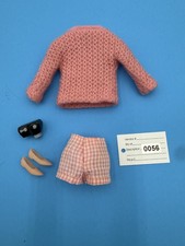 ** Vintage BARBIE - VACATION TIME #1623 - Complete Outfit - Pink Plaid Shorts picture