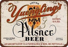1934 Yuengling's Pilsner Beer Vintage Look Reproduction Metal Tin Sign 8X12 I... picture