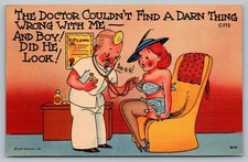 Postcard Doctor Couldnt Find A Darn Thing Wrong With Me Risque Humor Curt picture