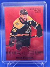David Pastrnak PMG JERSEY # MATCH 25-26 UD Metal 88/100 Red Precious Metal Gems  picture