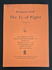 RARE ARC The Te of Piglet Benjamin Hoff 1992 Uncorrected Proof Dutton VG picture