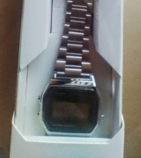 Casio A158WA-1JH Digital Watch Silver New with Box picture