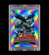 SAQUON BARKLEY DOWNTOWN 2025 DONRUSS TRUE DOWNTOWN RARE Authentic Jumbo EAGLES picture