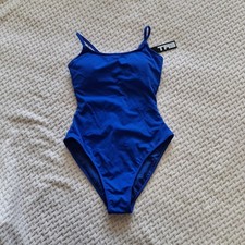 NWT TA3 Sapphire Lacey Body Sculpting One-Piece Swimsuit Medium with Short Torso picture