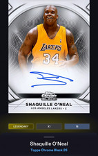 DIGITAL Topps Chrome Black Shaquille O'Neal Ivory Signatures LEGENDARY Auto /50 picture