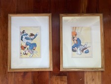 Set of 2 Antique Johnny Gruelle Raggedy Ann & Andy Framed Antiquarian Lithograph picture