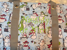 Thirty-One Large Utility Tote W/Black Top A Tote - NEW - Snow Daze Pattern picture