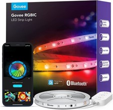 Govee RGBIC LED Strip Lights, 32.8ft Smart LED Lights for Bedroom, Bluetooth LED picture