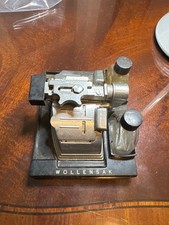 Vintage Wollensak Cine Splicer Editor Cement Bottles Black & Silver Metal   Z148 picture