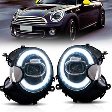 VLAND Pair LED Headlights For 2007-2015 Mini Cooper R56 R57 R58 R59 Sequential picture