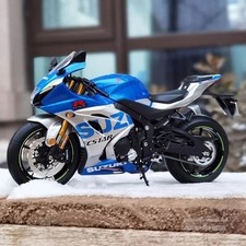 1:12 Suzuki GSX-R1000R Diecast Motorcycle Alloy Model Blue Racing Bike Toy Gift picture