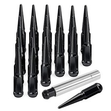 24 PCS black Spike Lug Nuts 14x1.5 For Chevy Silverado Tahoe 4.4