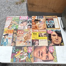 10 vintage 1960s teen celebrity pop-culture magazines Collectible picture