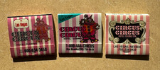 Circus Circus Trio, 30-Stick Matchbooks, PINK Striped Colors, Unused, . picture