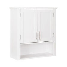 Bathroom Wall Cabinet Over Toilet Storage Medicine Cabinet w/2 Doors and Shelves picture