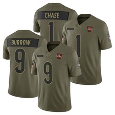 NWT Men's Bengals Olive 2025 Salute to Service Limited Stitched Jersey picture