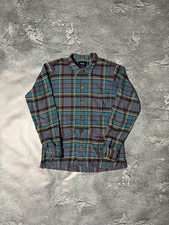 Drake’s Checked Button Up Shirt With Pocket Made In England Medium Size picture