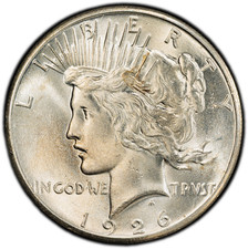 1926-P PCGS MS63 Peace Dollar | Brilliant Luster | 40th Anniversary Label picture