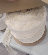 Vintage Klauber Brothers Ivory Floral Galloon Lace Trim 5.75