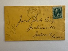 1870s Phoenix Oregon CDS Cover to Jacob Ish Jacksonville - 3c Bank Note Pen GB51 picture