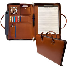 PU Leather Portfolio with Handles – Professional Business Padfolio Organizer picture