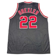Autographed/Signed Clyde Drexler Portland Black Basketball Jersey JSA COA picture
