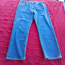 Levi's Men's 505 Straight Fit Mid Rise Blue Medium Wash Denim Jeans  picture