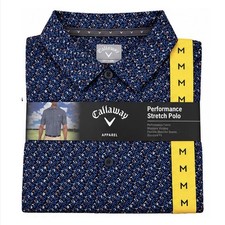 Callaway Men’s Performance Golf Polo Shirt Peacoat Blue Geometric Opti-Dri NWT picture