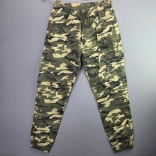 Triptonic Cargo Joggers Slim Fit 33x31 Green Camo Drawstring Elastic Waist picture