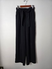 Lululemon Noir High Rise Pant Woven Black Wide Leg Belted Pants Size 4 Women's picture