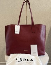 NWT Furla Large Bordeaux Leather Tote with Dustbag picture