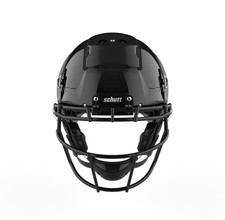 SCHUTT ADULT F7 VTD FOOTBALL HELMET WITH FACEMASK WITH WHITE CHINGUARD -  BLACK picture
