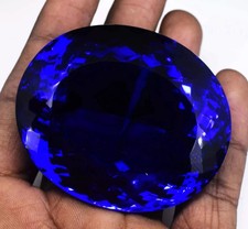 205 Carat Flawless Blue Tanzanite Oval Cut Stunning Certified Loose Gemstone picture