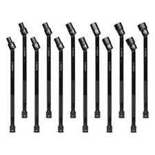 Capri Tools 3/8 in. Drive Pinless Universal Long Extension Impact Socket Set, MM picture