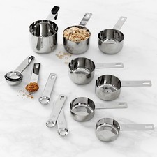 New w Williams Sonoma Ultimate Measuring Cups & Spoons Set Of 14 Stainless Steel picture