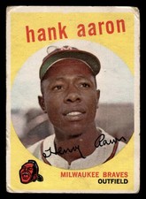 1959 Topps #380 Hank Aaron picture
