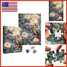 Larkipuzz Vintage Nature Owl Flower Puzzles for Adults 1000 Pieces picture