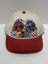 Vintage Budweiser Bud Ice Bud Light Hat Cap Snapback Red White Blue NFL USA picture